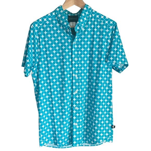 Andrew Christian Other - Andrew Christian Viceroy Modern Stretch Muscle Shirt Medium Aqua White